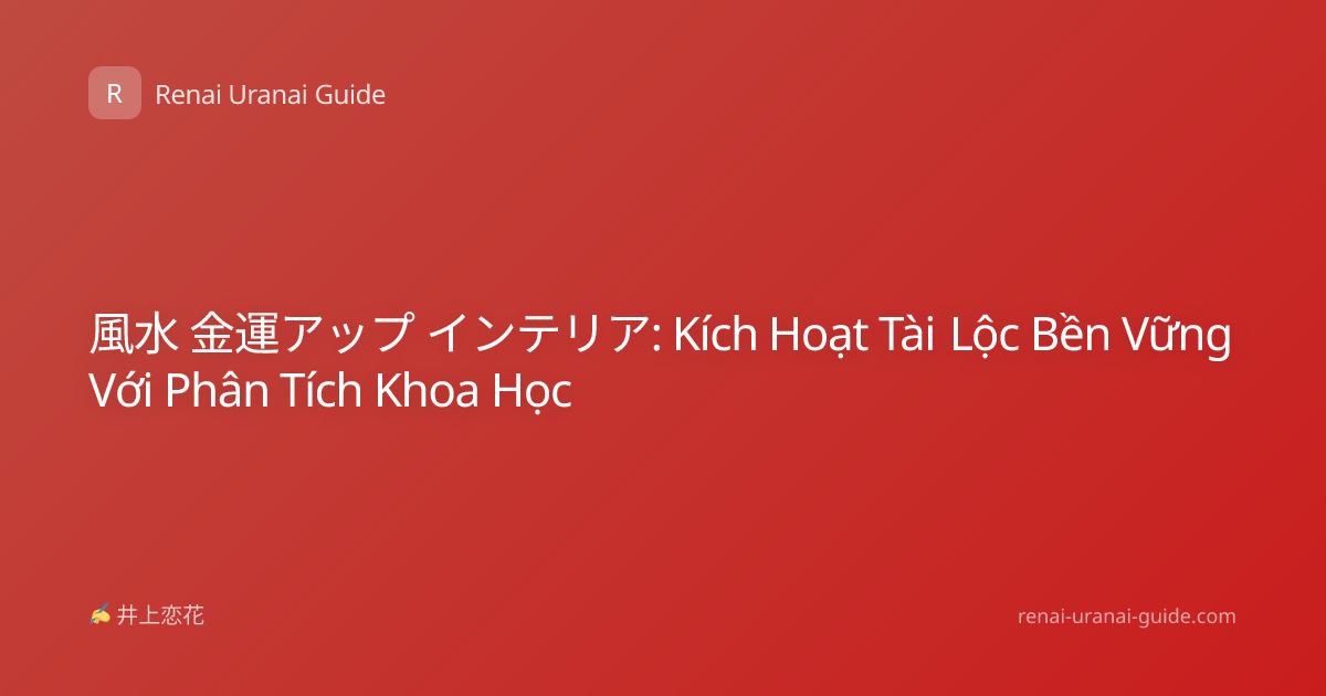 風水 金運アップ インテリア: Kích Hoạt Tài Lộc Bền Vững Với Phân Tích Khoa Học